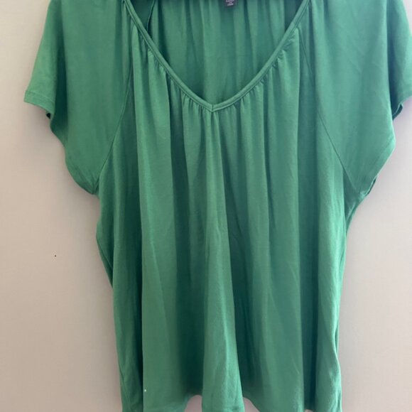 Drapey Viscose Modcloth Top - Kelly Green - XL - Picture 2 of 7